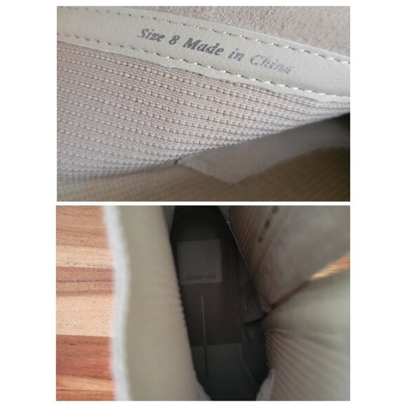 Dolce Vita Cream Ankle Boots - 8 - Picture 8 of 9
